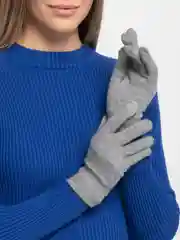 Серый перчатки женские сенсорные, теплые