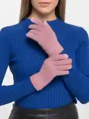 Розовый вязаные перчатки с сенсорными пальчиками