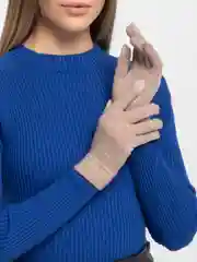 Бежевый меланж перчатки женские сенсорные, теплые