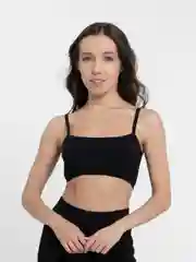 Черный спортивный топ женский 2 цвета