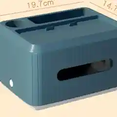 Синий меланж салфетница, ящик для хранения