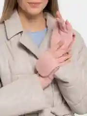 Коралловый меланж варежки митенки вязаные, мягкие, разных цветов