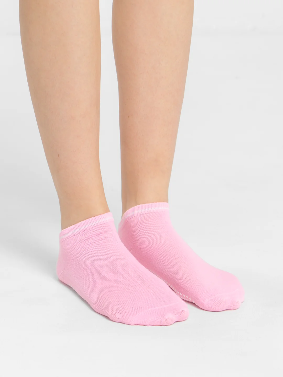 Розовый носки антискользящие для йоги, пилатеса Non slip спортивные