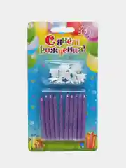Сиреневый праздничные свечи для торта классические