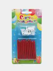 Красный праздничные свечи для торта классические