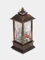 Бронзовый новогодний Led светильник фонарик на елку, игрушка на елку со свечой внутри
