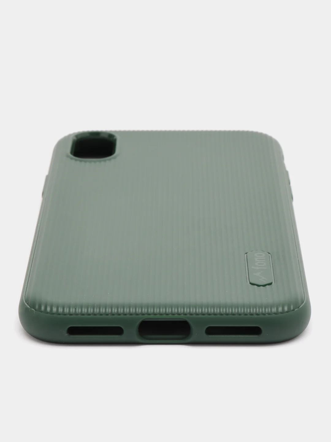 Зеленый чехол Fono для iPhone X/XS, XS Max, XR, 11, 11 Pro, 11 Pro Max, силиконовый, рифленый