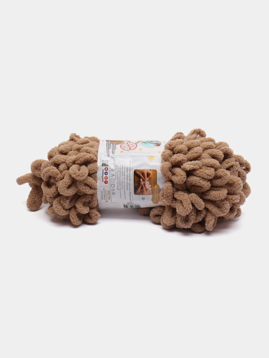 Бежевый пряжа с большими петельками Puffy Alize (Ализе Пуффи), разные цвета