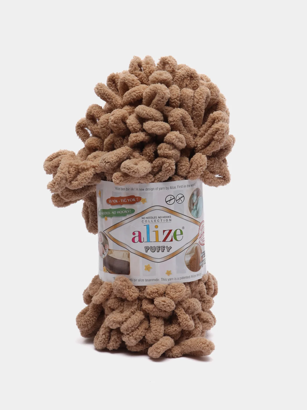 Бежевый пряжа с большими петельками Puffy Alize (Ализе Пуффи), разные цвета
