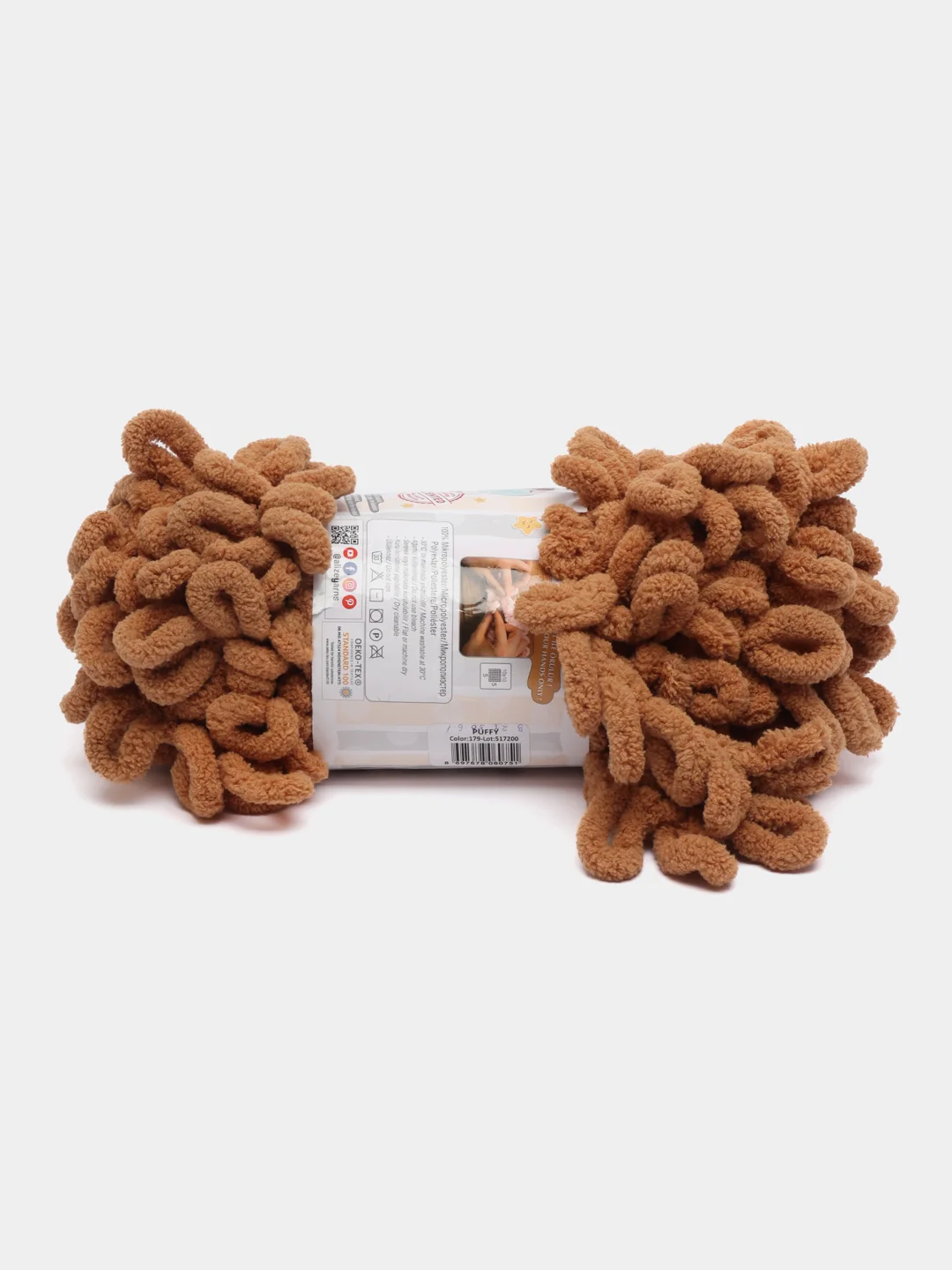 Серебряный пряжа с большими петельками Puffy Alize (Ализе Пуффи), разные цвета