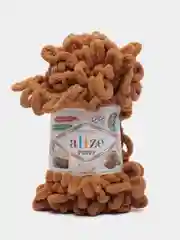 Серебряный пряжа с большими петельками Puffy Alize (Ализе Пуффи), разные цвета