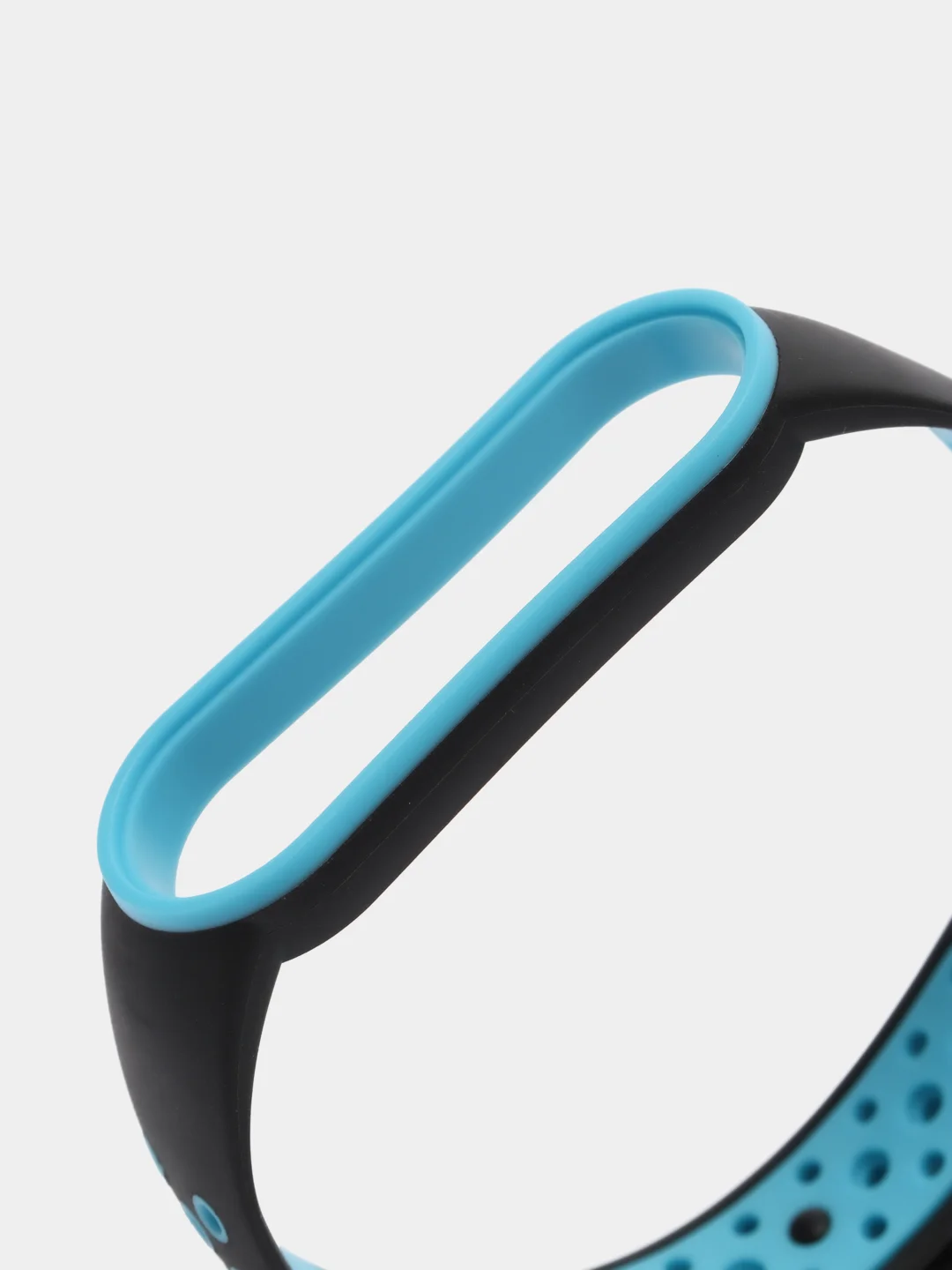Голубой спортивный ремешок для Xiaomi Mi Band 5 6 браслет силиконовый ксяоми ми банд фитнес часы