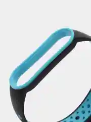 Голубой спортивный ремешок для Xiaomi Mi Band 5 6 браслет силиконовый ксяоми ми банд фитнес часы
