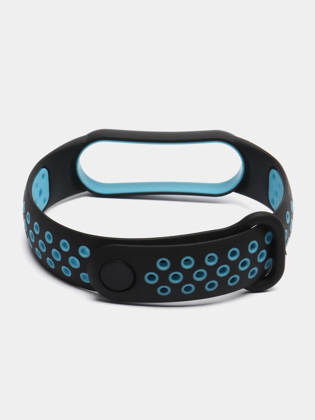 Голубой спортивный ремешок для Xiaomi Mi Band 5 6 браслет силиконовый ксяоми ми банд фитнес часы