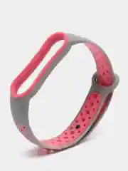 Розовый спортивный ремешок для Xiaomi Mi Band 5 6 браслет силиконовый ксяоми ми банд фитнес часы
