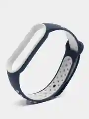 Синий спортивный ремешок для Xiaomi Mi Band 5 6 браслет силиконовый ксяоми ми банд фитнес часы