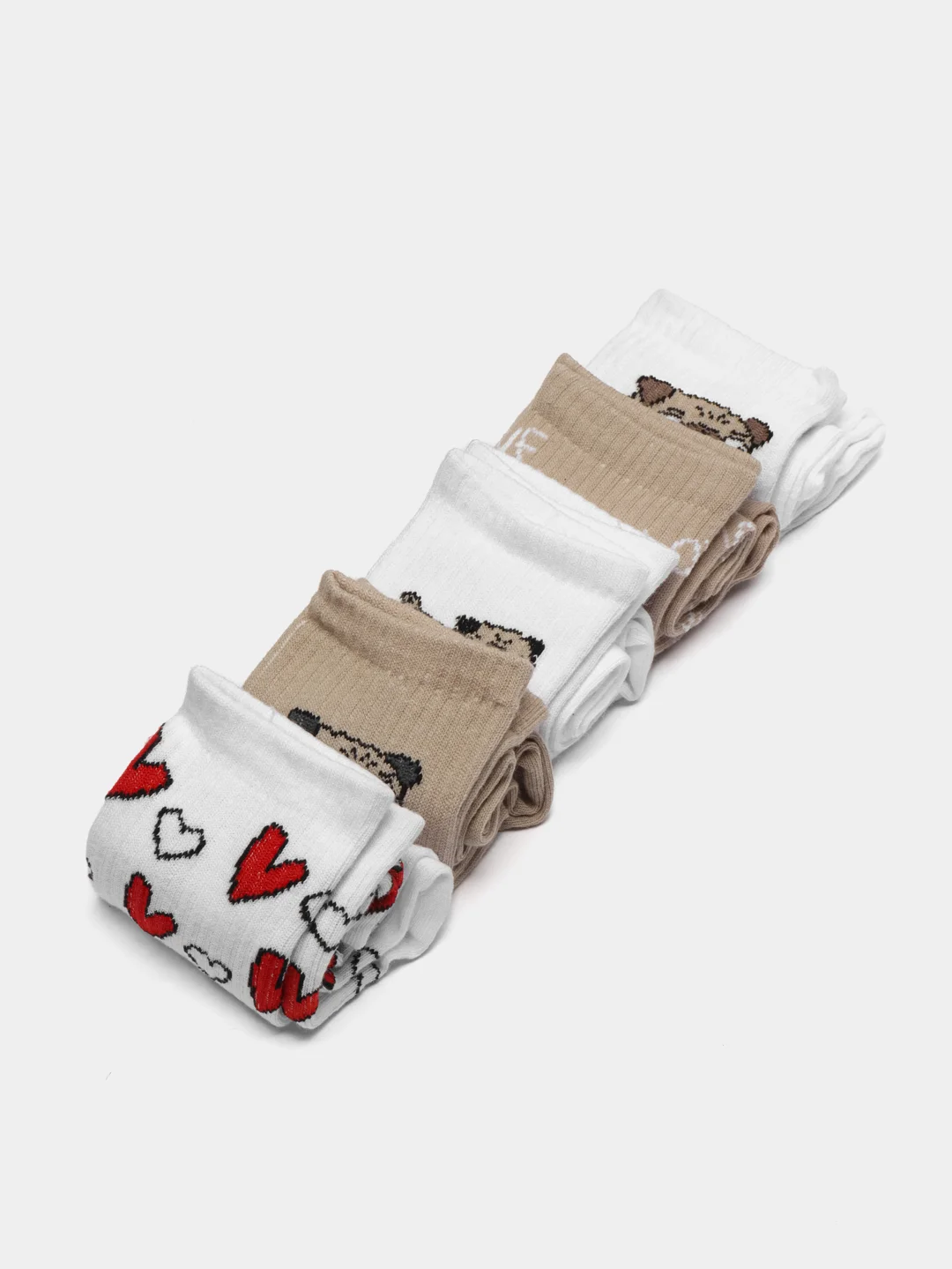 Набор женских носков KAFTAN "Love you" 5 пар, р. 36-39 (23-25 см)