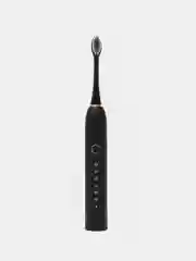 Черный электрическая звуковая зубная щетка SONIC TOOTHBRUSH X-2, 6 режимов, 4 насадки