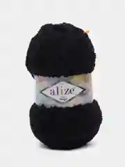 Черный пряжа Alize Softy Mega, 100г,70м