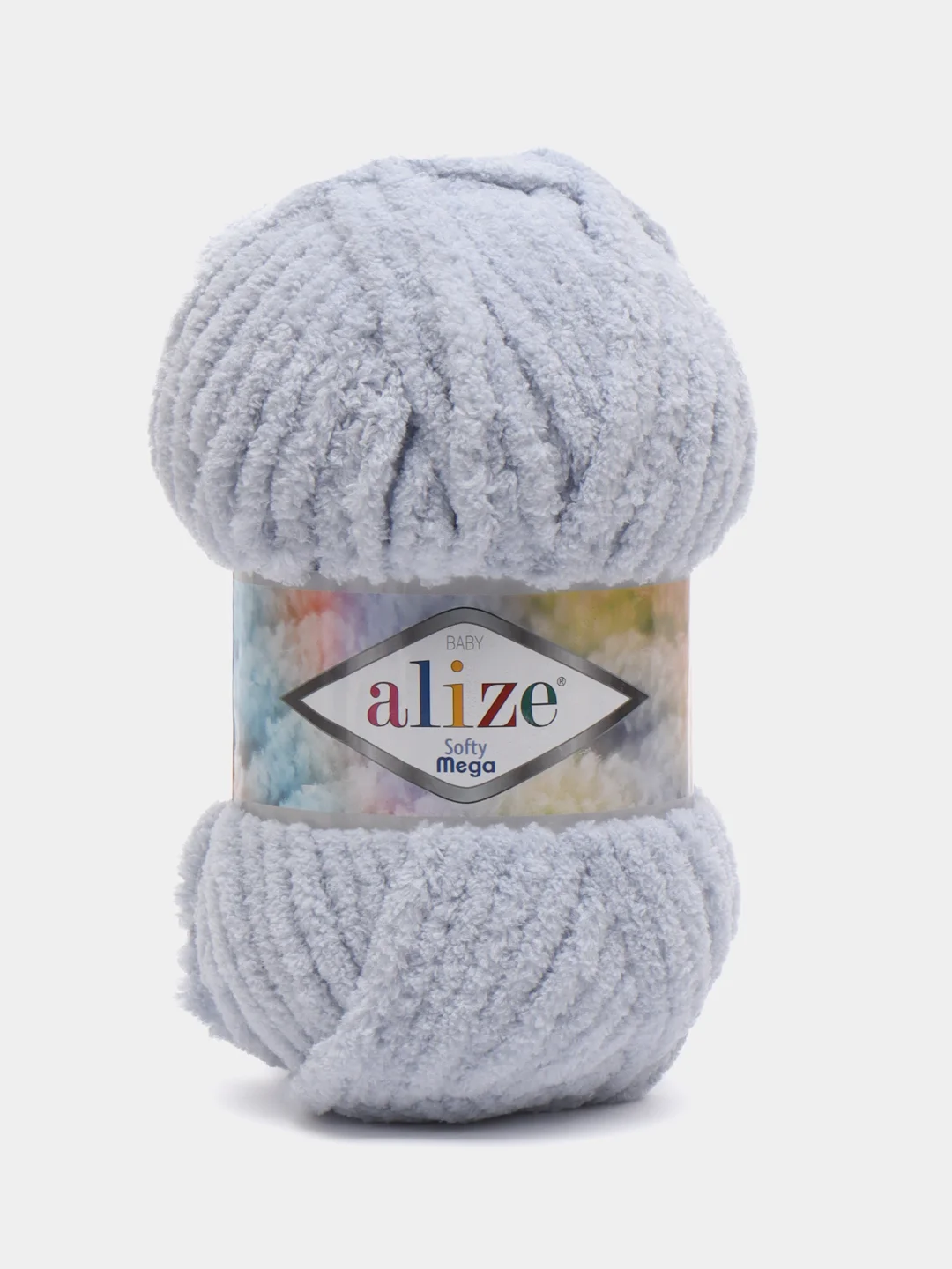 Серый пряжа Alize Softy Mega, 100г,70м