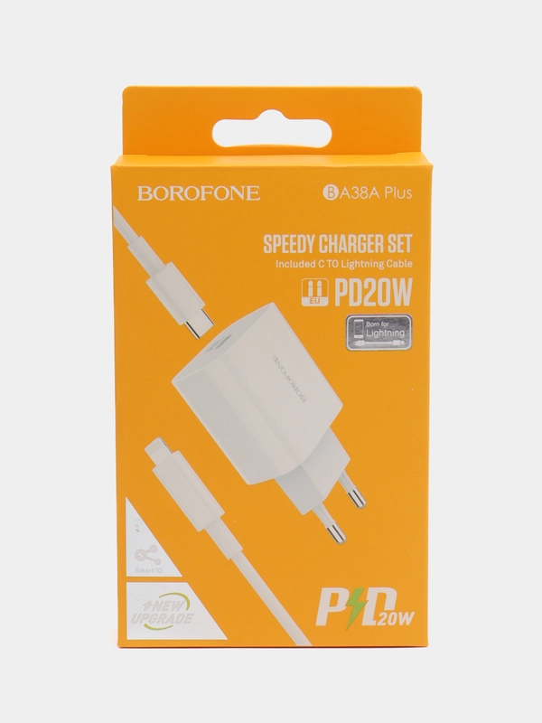 Блок питания для Apple Type-C / Lightning 20W Borofone BA38A, быстрая зарядка для iphone