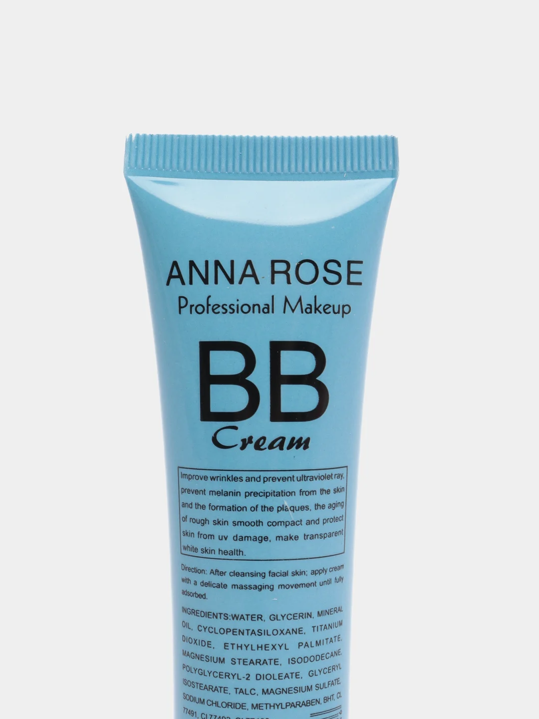 Голубой bb-крем для лица Anna Rose SPF 50, увлажняющий, светло-бежевый, 30 мл