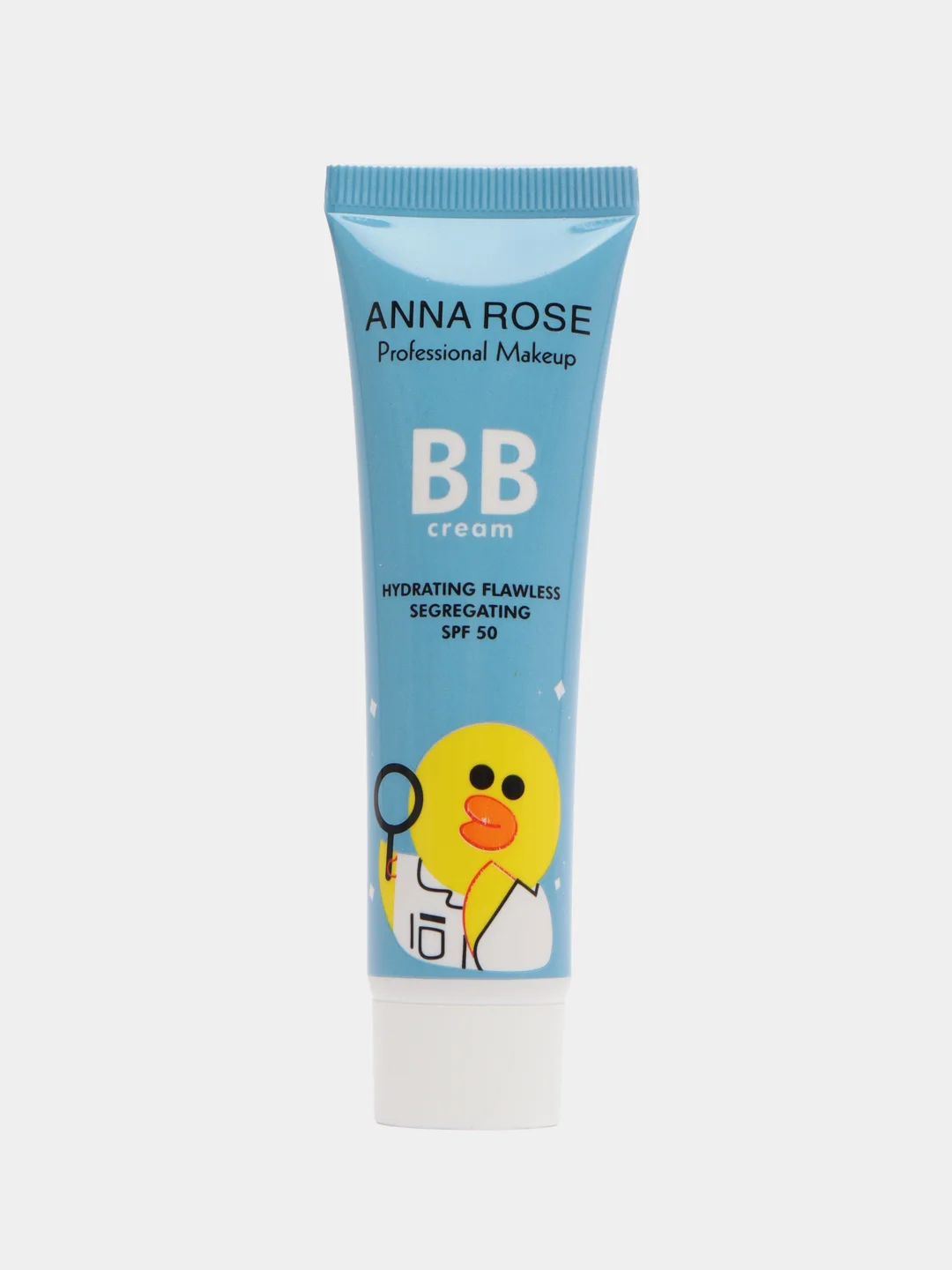 Голубой bb-крем для лица Anna Rose SPF 50, увлажняющий, светло-бежевый, 30 мл