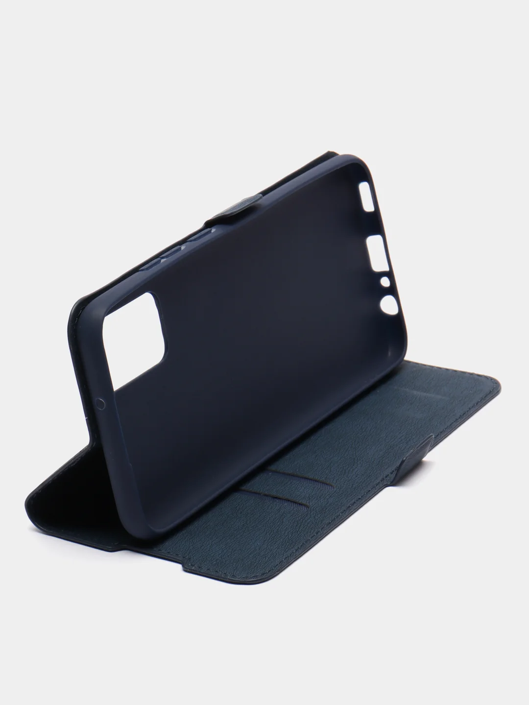 Синий чехол-книжка для Samsung M32, A02s, M11, из эко-кожи