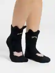 Черный носки женские теплые "Зайчик"