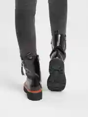 Белый женские ботинки высокие