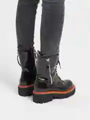 Белый женские ботинки высокие