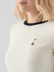 Молочный футболка женская