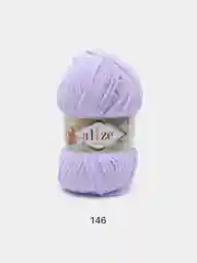 Сиреневый пряжа плюшевая Alize Softy Plus, микрополиэстер, 100 г, 120 м