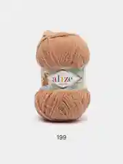 Бежевый пряжа плюшевая Alize Softy Plus, микрополиэстер, 100 г, 120 м