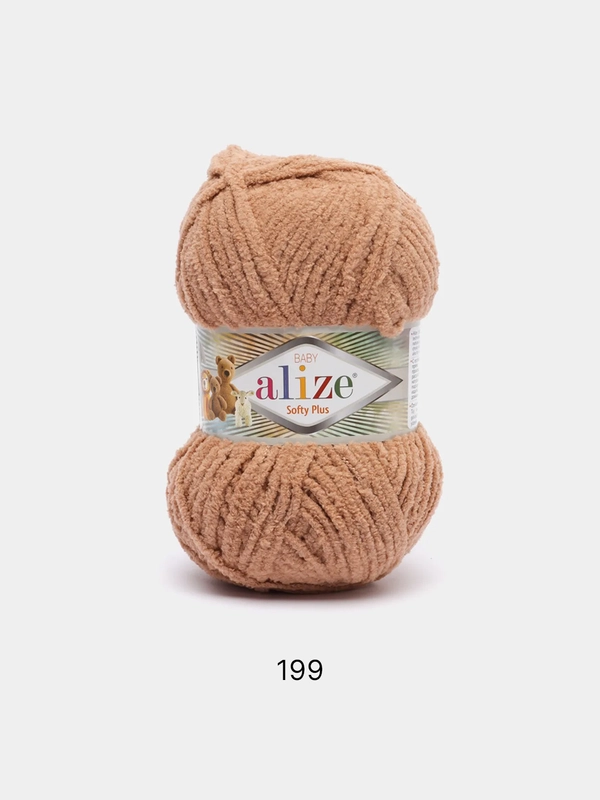 Пряжа плюшевая Alize Softy Plus, микрополиэстер, 100 г, 120 м