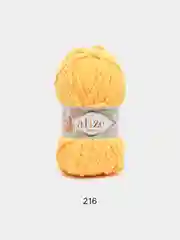 Желтый пряжа плюшевая Alize Softy Plus, микрополиэстер, 100 г, 120 м