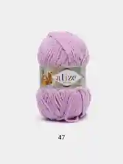 Лавандовый пряжа плюшевая Alize Softy Plus, микрополиэстер, 100 г, 120 м