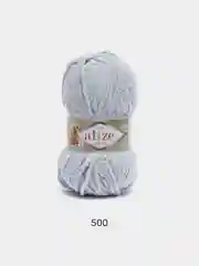 Серый металлик пряжа плюшевая Alize Softy Plus, микрополиэстер, 100 г, 120 м
