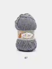 Серый пряжа плюшевая Alize Softy Plus, микрополиэстер, 100 г, 120 м