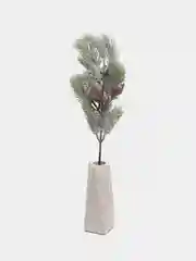 Белый новогодние сосновые, еловые ветки для декора. Искусственные цветы, новогодний декор, ёлка