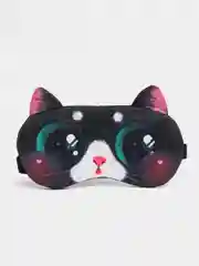 Черный маска для сна, с гелевой вставкой, с принтом