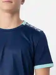 Синий мужской спортивный комплект: шорты и футболка