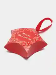 Красный звезда-коробка для подарков на елку