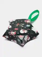 Зеленый звезда-коробка для подарков на елку