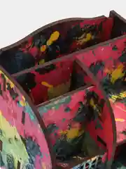 Розовый органайзер для канцелярии/ Подставка для карандашей