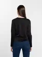 Черный рубашка женская, на запах