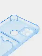 Синий чехол для Realme C25, С30, С31, С11, С21, с визитницей, антишок углами