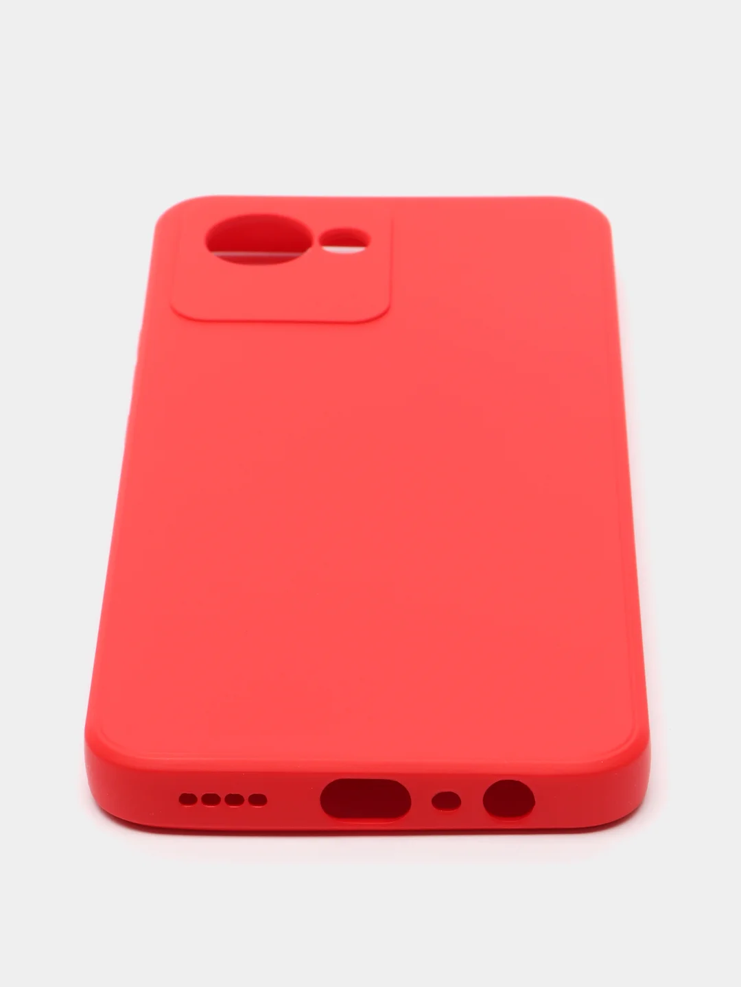 Красный чехол для Realme C30 (Реалми С30), цветной, силиконовый