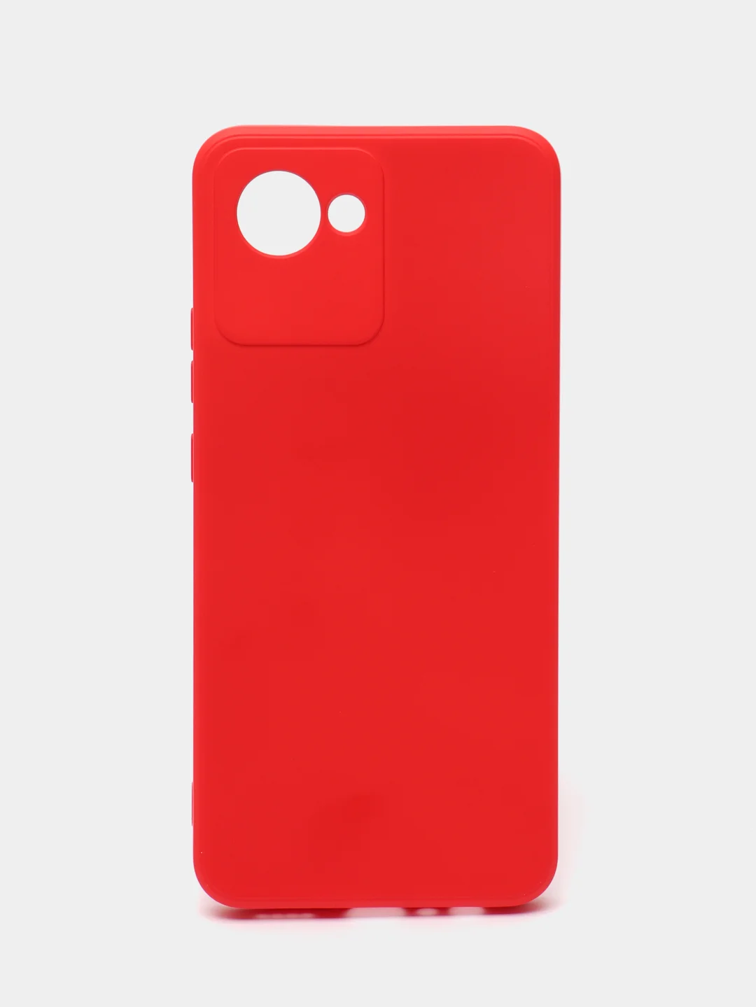 Красный чехол для Realme C30 (Реалми С30), цветной, силиконовый