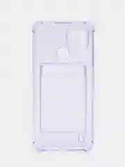 Сиреневый чехол для Realme C25, С30, С31, С11, С21, с визитницей, антишок углами